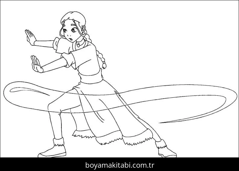 Avatar Son Havabükücü boyama sayfası – renkli çizimler, okul öncesi