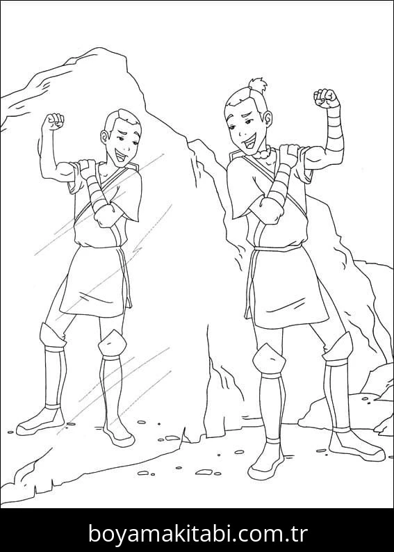 Avatar Son Havabükücü boyama sayfası – PDF indir, sevimli karakter