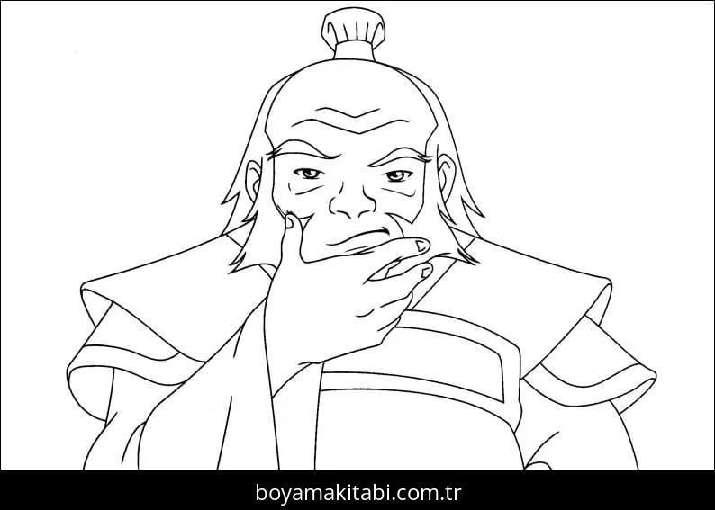 Avatar Son Havabükücü boyama sayfası – el becerilerini geliştirir, boyama çalışması