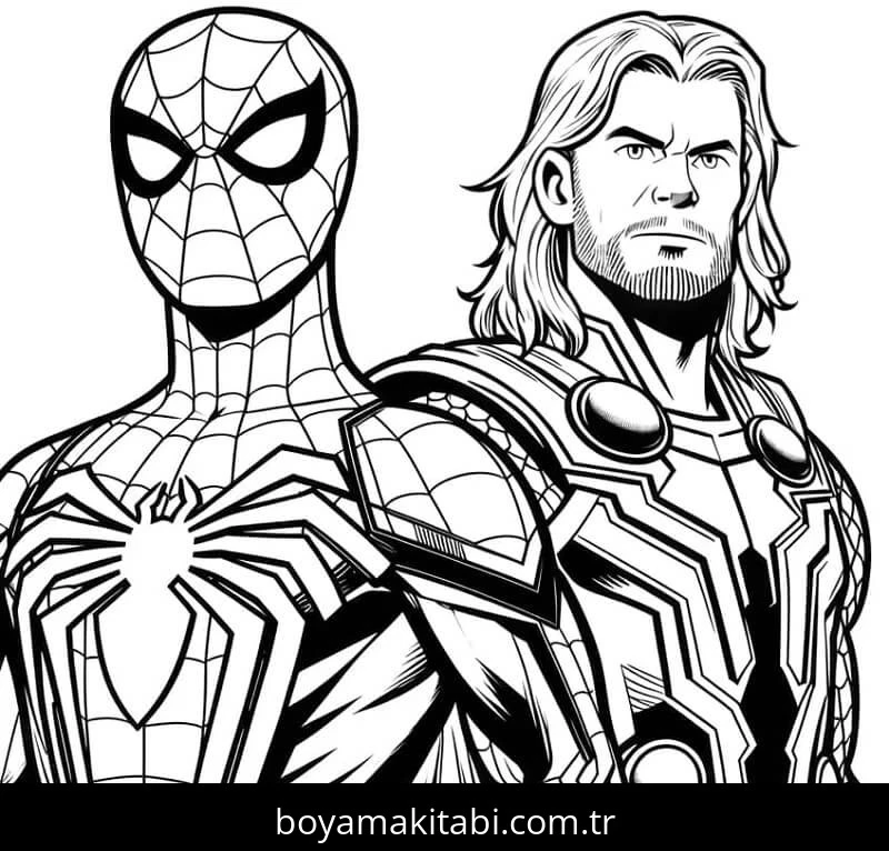 Avengers (Yenilmezler) boyama sayfası – keyifli zaman, renkli çizimler