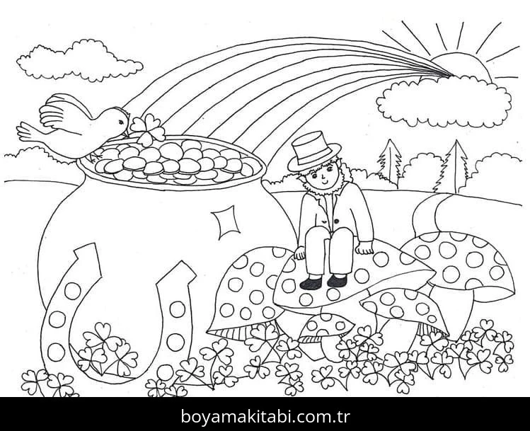 Aziz Patrick Günü boyama sayfası #10 – boyama etkinliği, çocuk aktivitesi