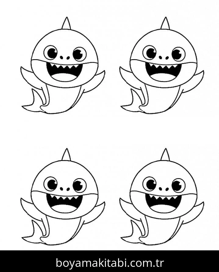 Baby Shark boyama sayfası #5 – ücretsiz yazdır, boyama etkinliği