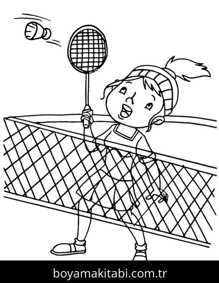 Badminton boyama sayfası #13 – yaz tatili etkinliği, sabır ve özgüven kazandırır