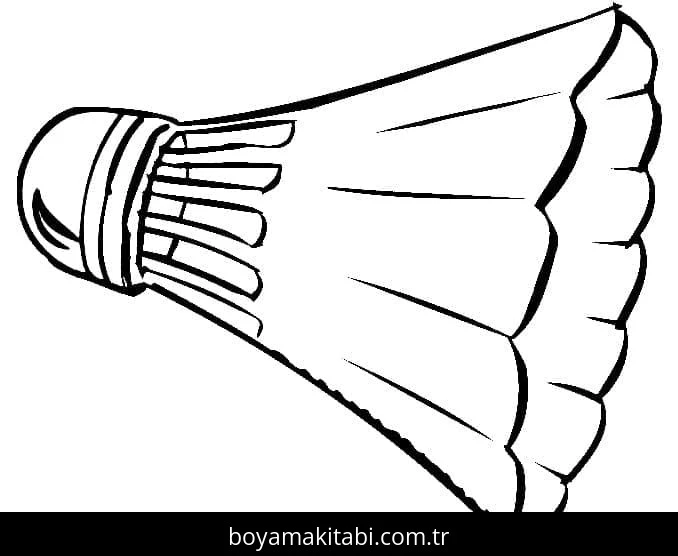 Badminton boyama sayfası #17 – motor becerileri destekler, mürekkep tasarrufu sağlar
