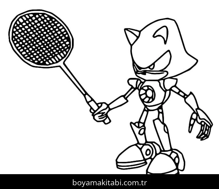 Badminton boyama sayfası #18 – hayal gücünü besler, tamamen ücretsiz