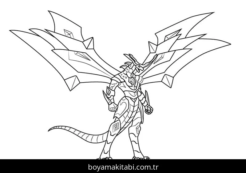 Bakugan boyama sayfası – el becerilerini geliştirir, boyama çalışması
