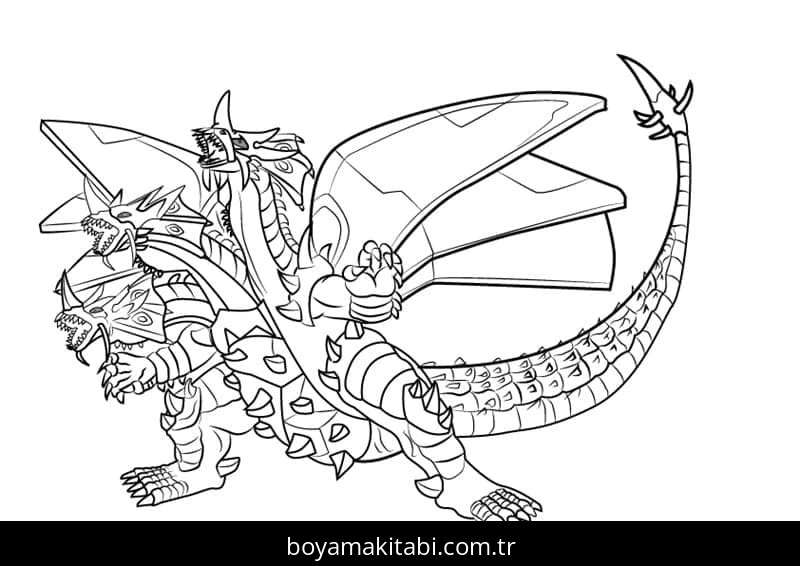 Bakugan boyama sayfası – keyifli zaman, renkli çizimler