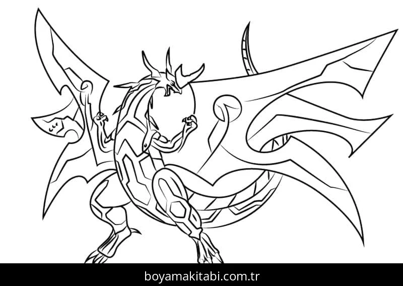 Bakugan boyama sayfası – çocuk aktivitesi, PDF indir