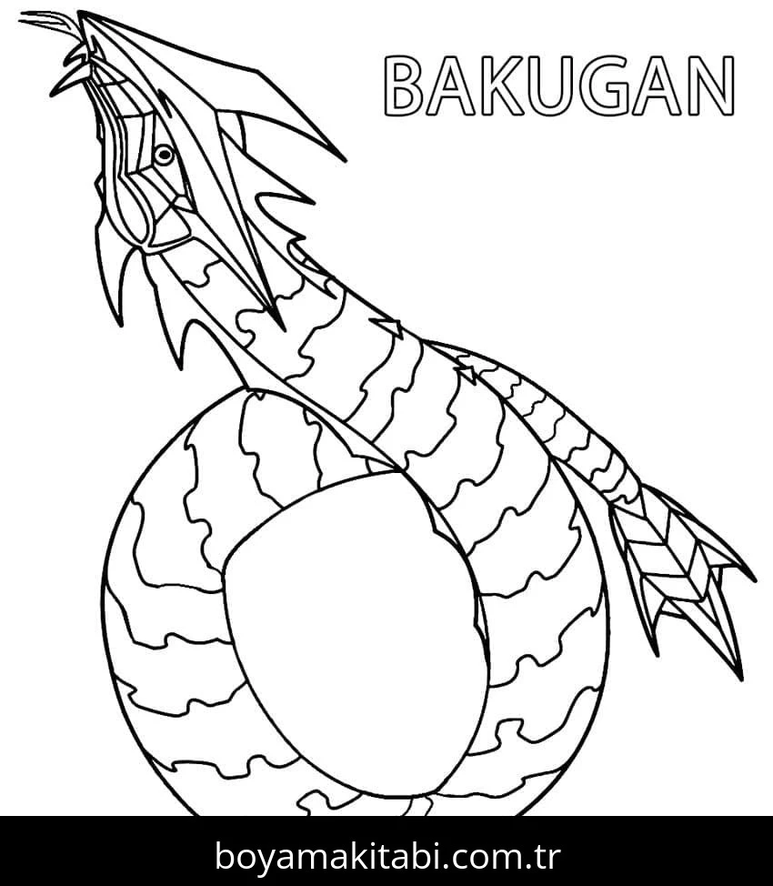 Bakugan boyama sayfası – renkli çizimler, okul öncesi
