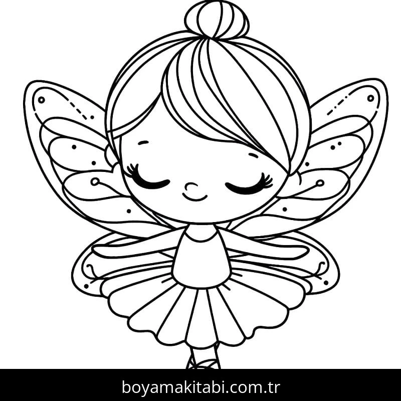 Balerin boyama sayfası – yaratıcılık, eğlenceli etkinlik