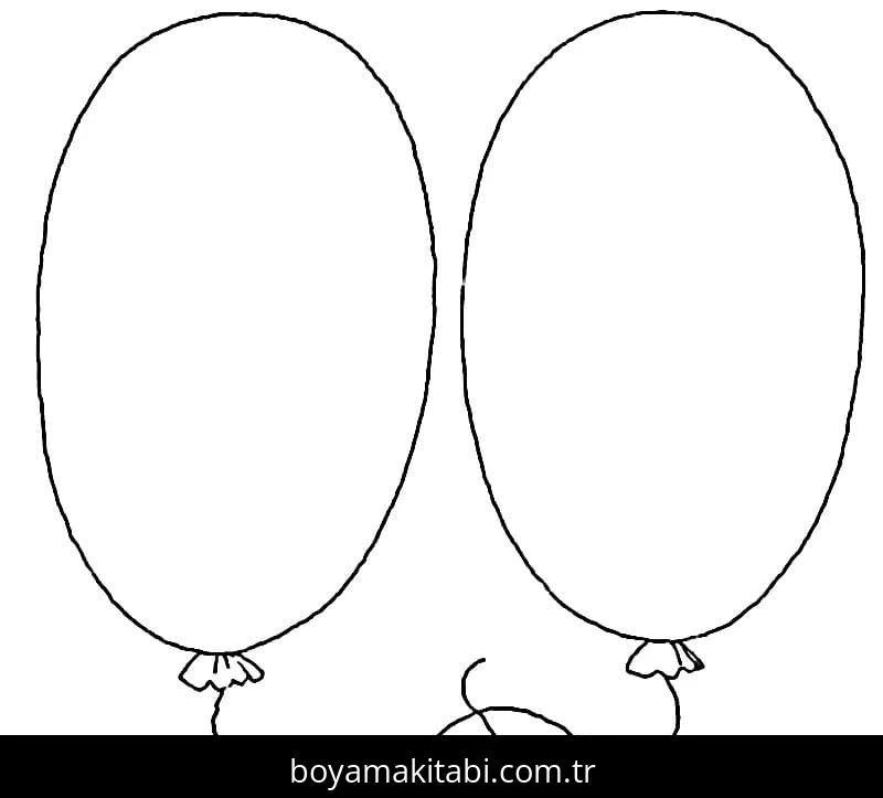 Balonlar boyama sayfası – okul öncesi, evde etkinlik