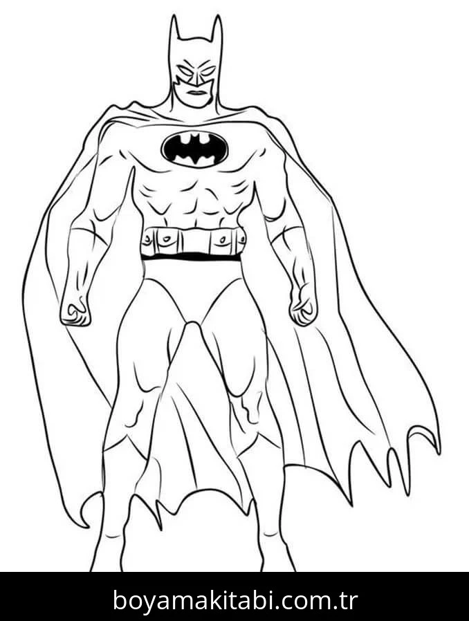 Batman boyama sayfası – el becerilerini geliştirir, boyama çalışması