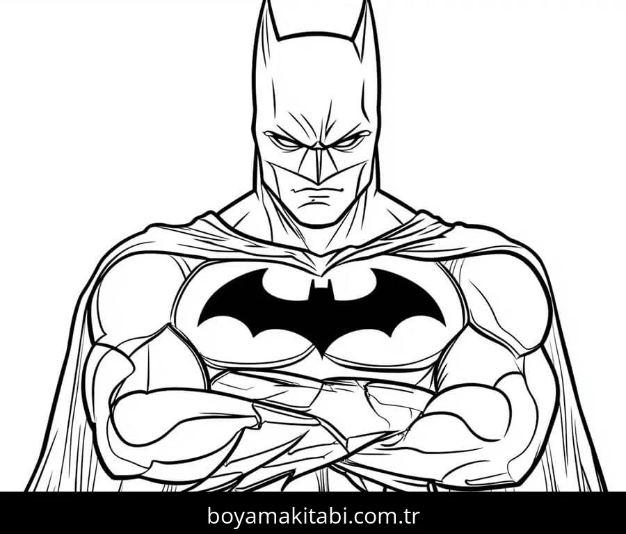 Batman boyama sayfası – keyifli zaman, renkli çizimler