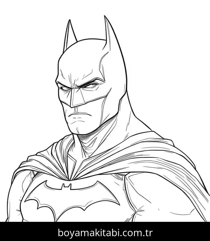 Batman boyama sayfası – okul öncesi, evde etkinlik