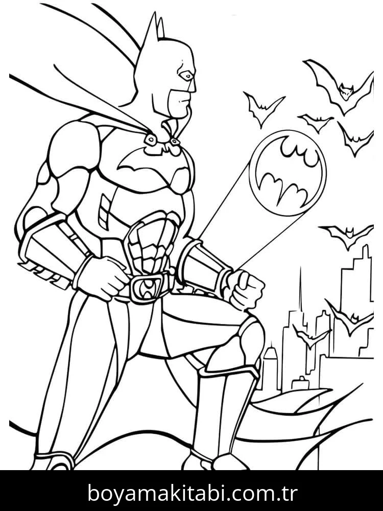 Batman boyama sayfası – eğitici aktivite, yaratıcılık