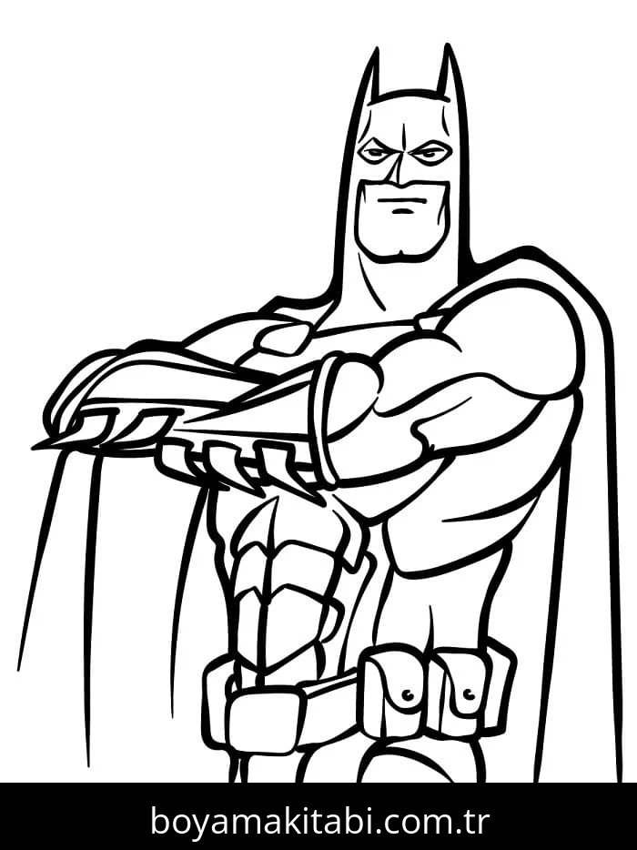 Batman boyama sayfası – el becerilerini geliştirir, boyama çalışması