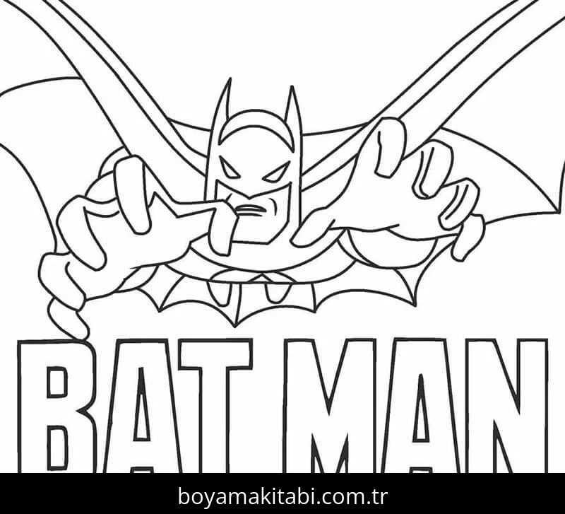 Batman boyama sayfası – keyifli zaman, renkli çizimler