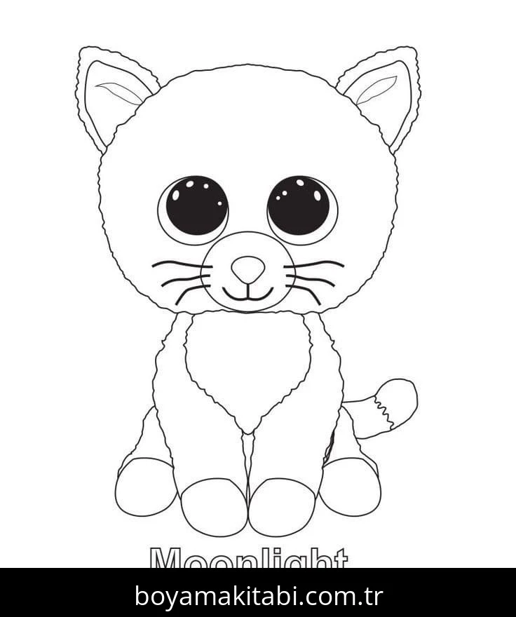 Beanie Boo boyama sayfası – yaratıcılık, eğlenceli etkinlik