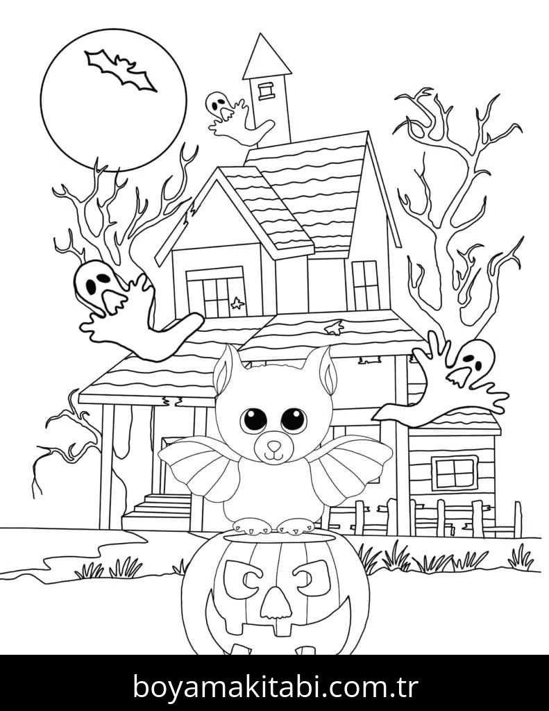 Beanie Boo boyama sayfası – PDF indir, sevimli karakter