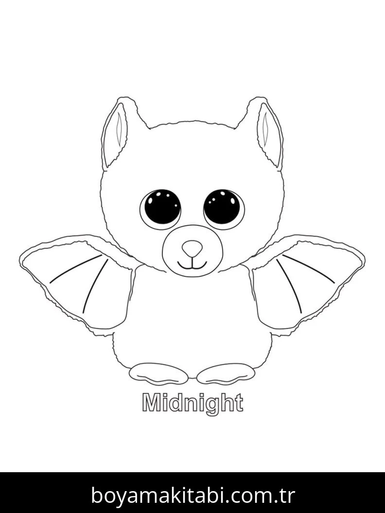 Beanie Boo boyama sayfası – okul öncesi, evde etkinlik