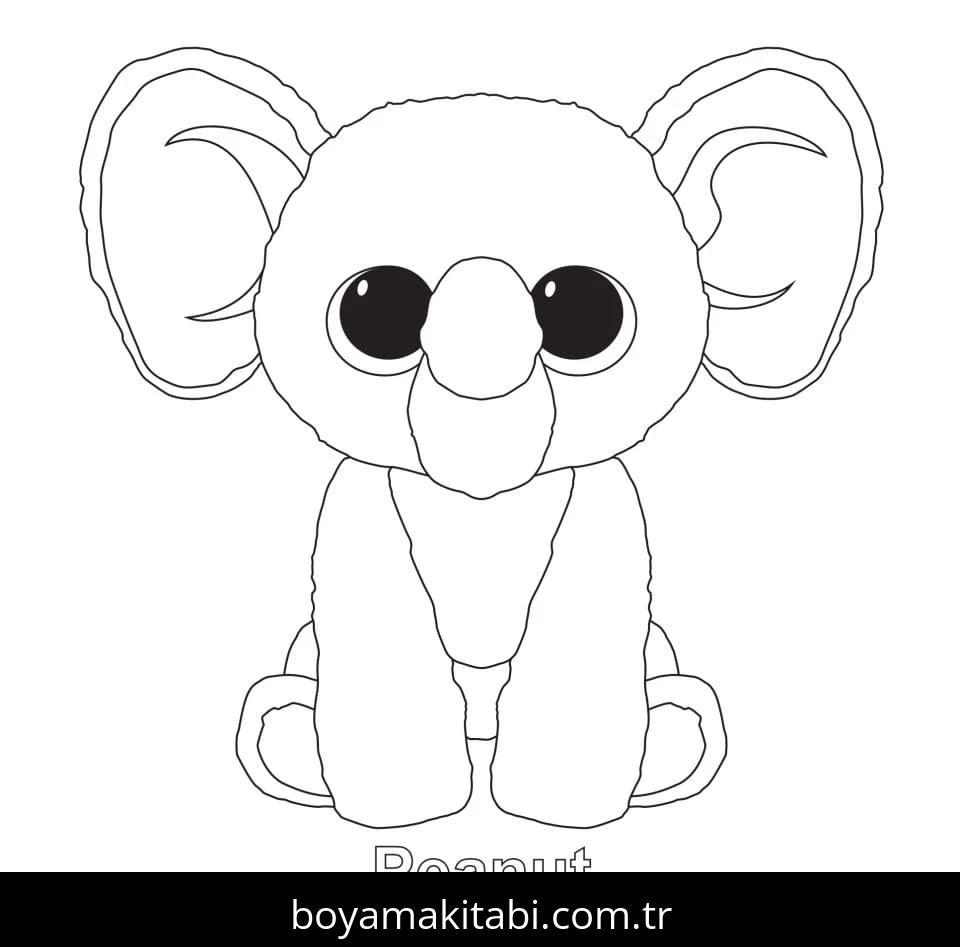Beanie Boo boyama sayfası – eğitici aktivite, yaratıcılık