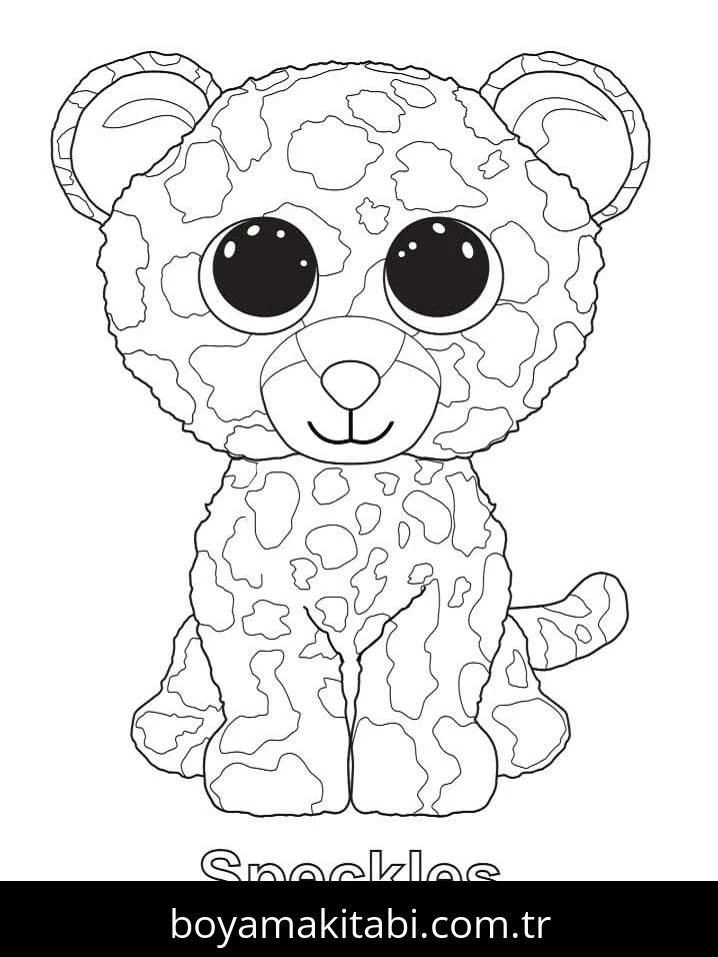 Beanie Boo boyama sayfası – keyifli zaman, renkli çizimler