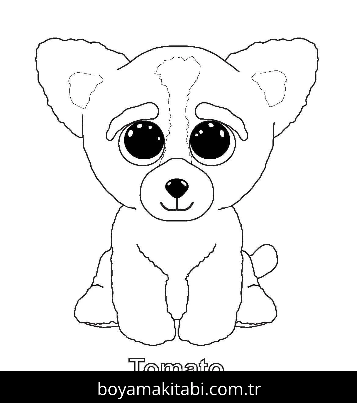 Beanie Boo boyama sayfası – çocuk aktivitesi, PDF indir