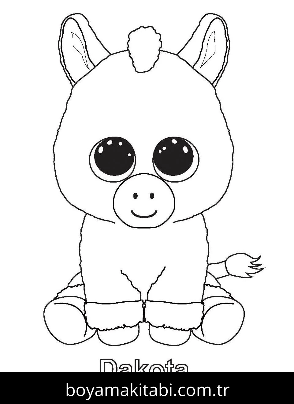 Beanie Boo boyama sayfası – boyama çalışması, yaratıcılığı geliştirir