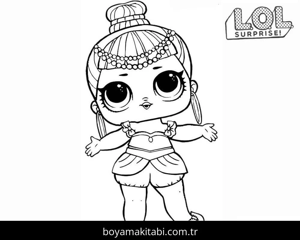 LOL Surprise boyama sayfası – basit çizim, kolay boyama