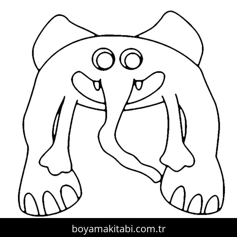 Garten of BanBan boyama sayfası – kolay boyama, eğitici aktivite