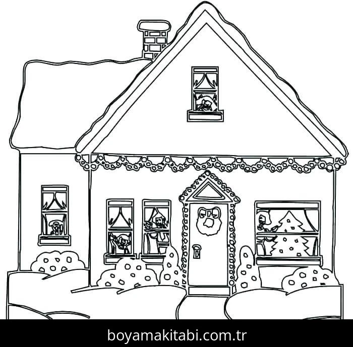 Noel boyama sayfası – el becerilerini geliştirir, boyama çalışması