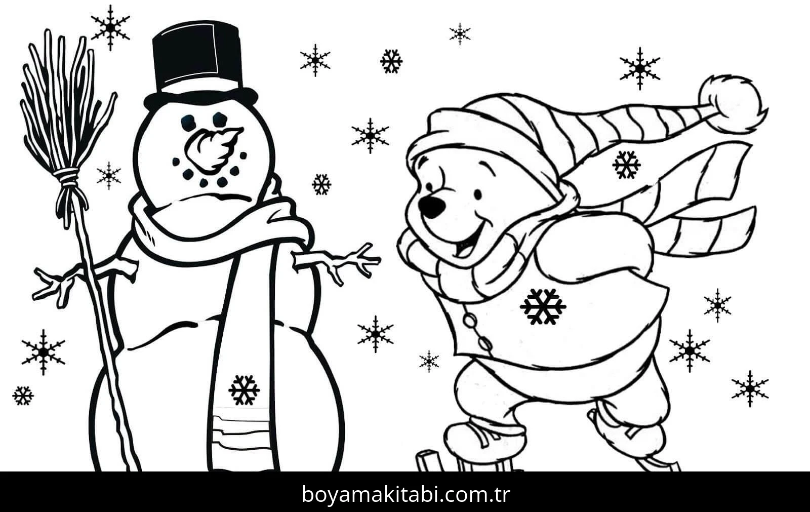 Noel boyama sayfası – sevimli karakter, sanatsal çalışma