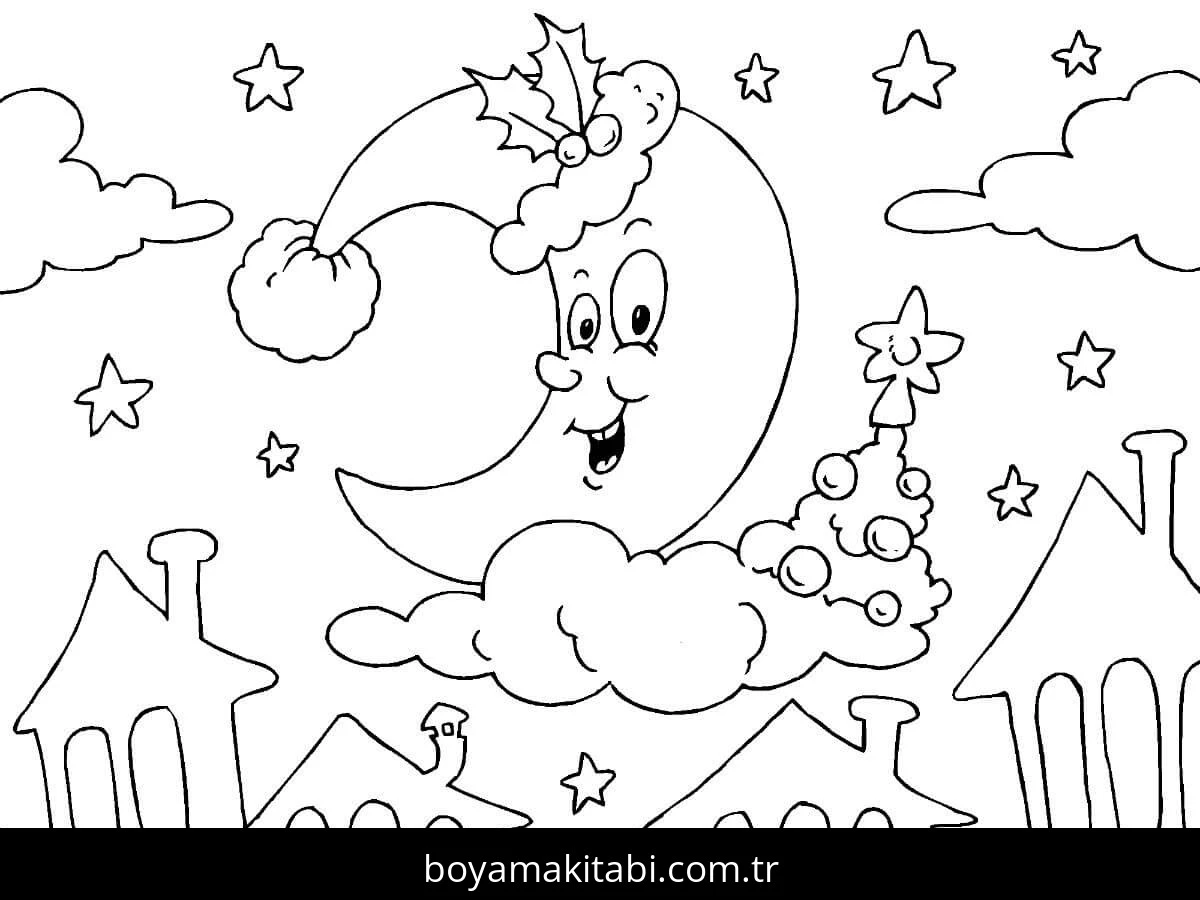 Noel boyama sayfası – yaratıcılık, eğlenceli etkinlik