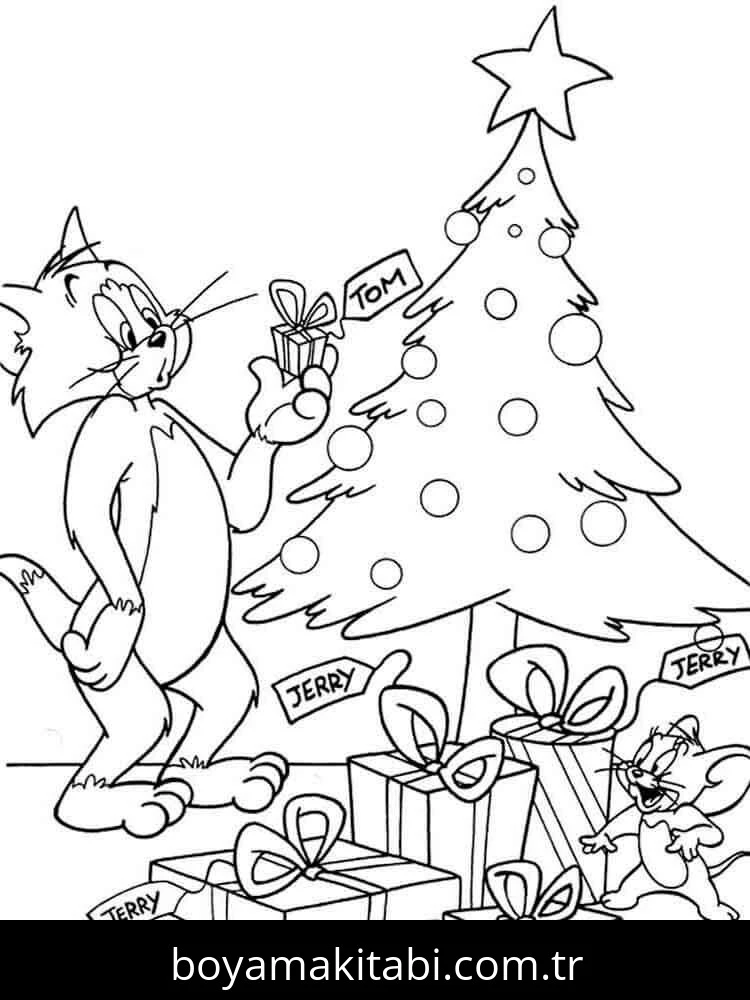 Noel boyama sayfası – PDF indir, sevimli karakter