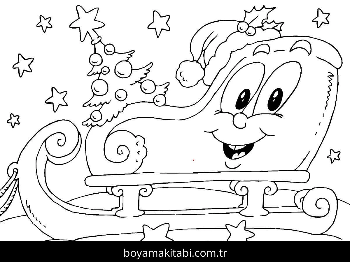Noel boyama sayfası – yaratıcılığı geliştirir, keyifli zaman