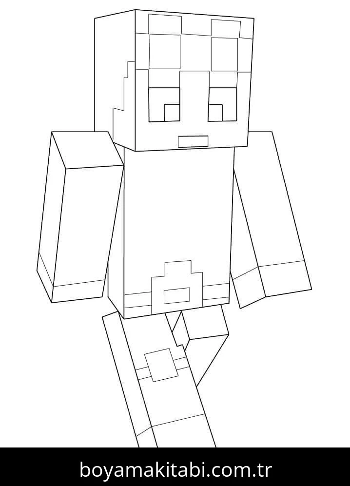 Minecraft boyama sayfası #220 – günlük etkinlik önerisi, kolay boyama