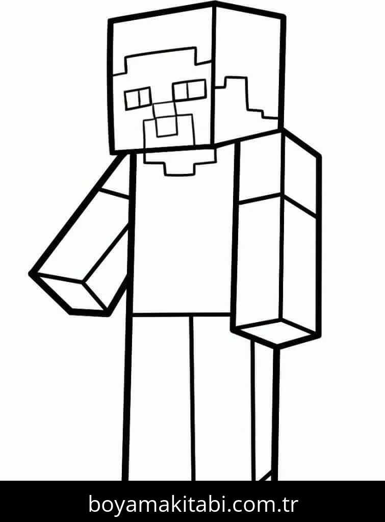 Minecraft boyama sayfası #221 – yaratıcı sanat çalışması, eğlenceli etkinlik