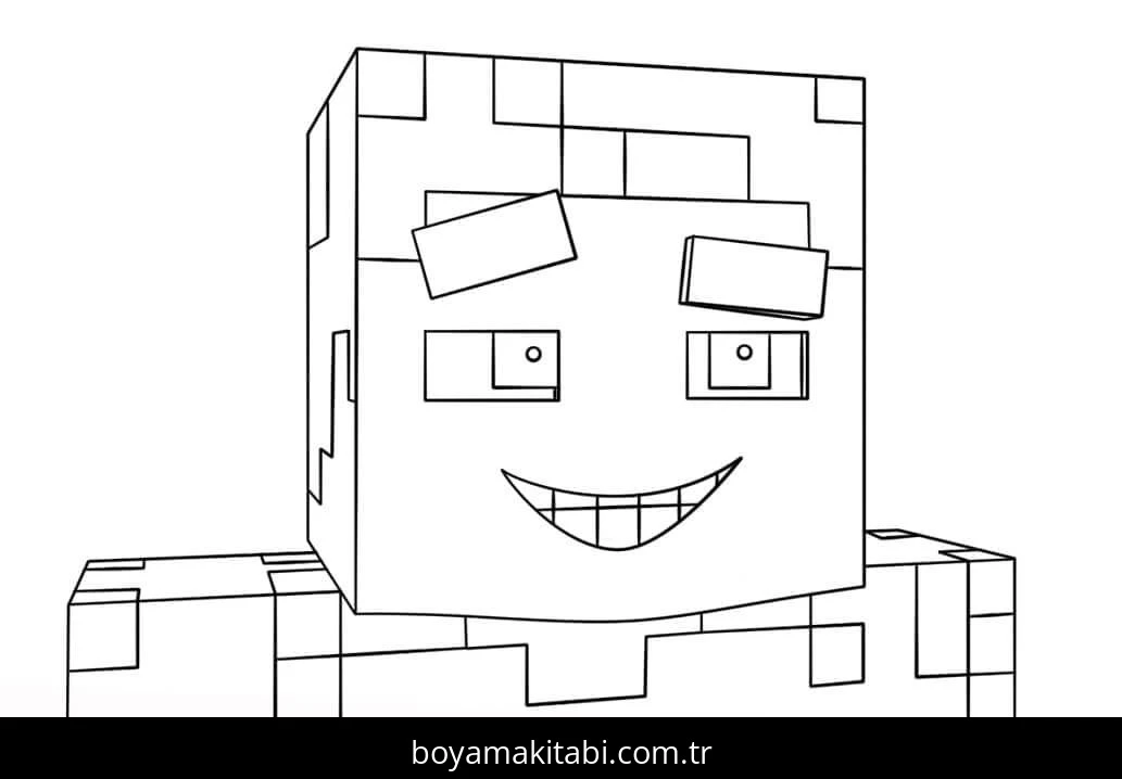 Minecraft boyama sayfası #227 – kolay boyama, eğitici aktivite