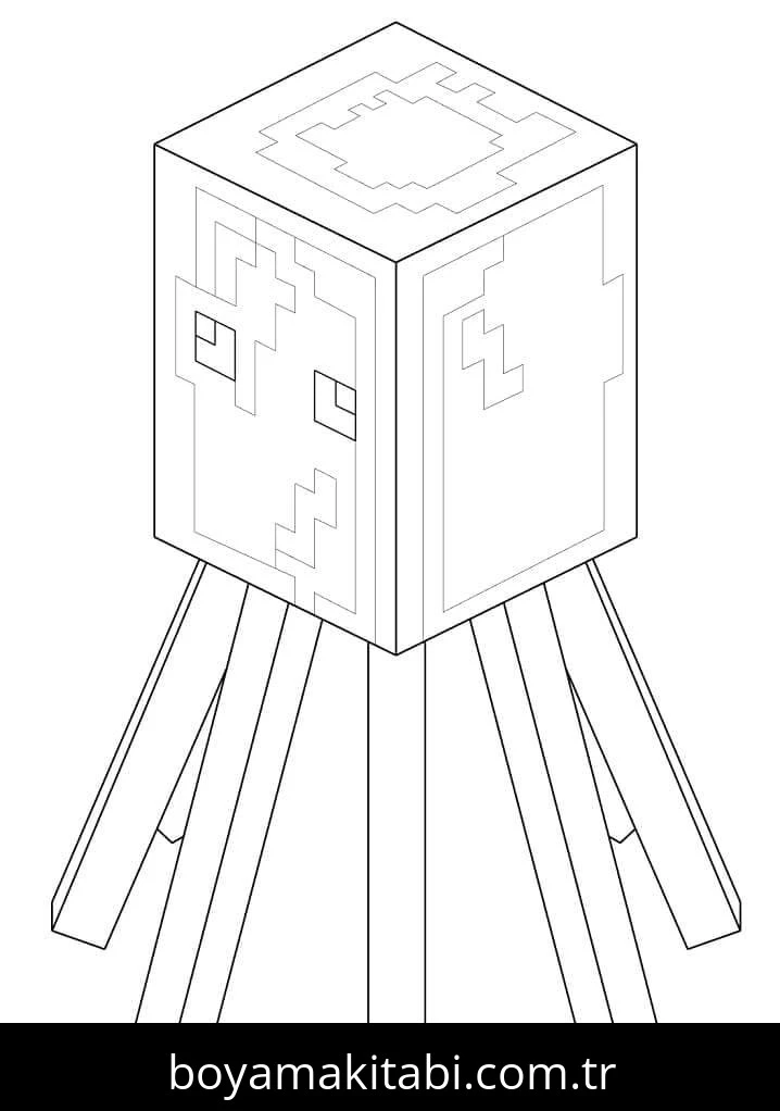 Minecraft boyama sayfası #243 – renkli çizimler, dikkat ve odaklanma geliştirir