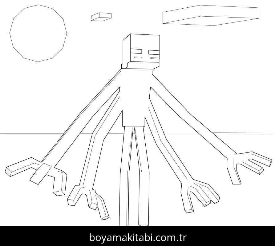 Minecraft boyama sayfası #244 – anaokulu etkinliği, motor becerileri destekler