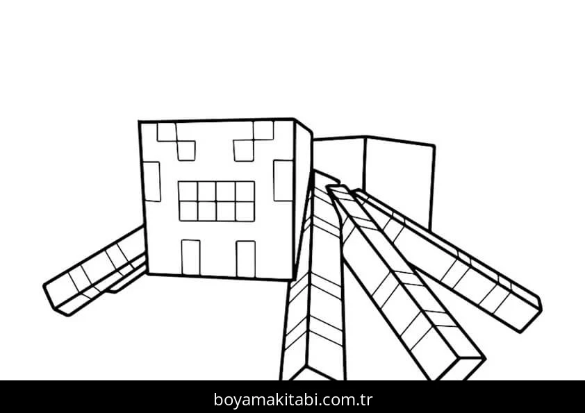 Minecraft boyama sayfası #250 – dikkat ve odaklanma geliştirir, A4 baskıya uygun