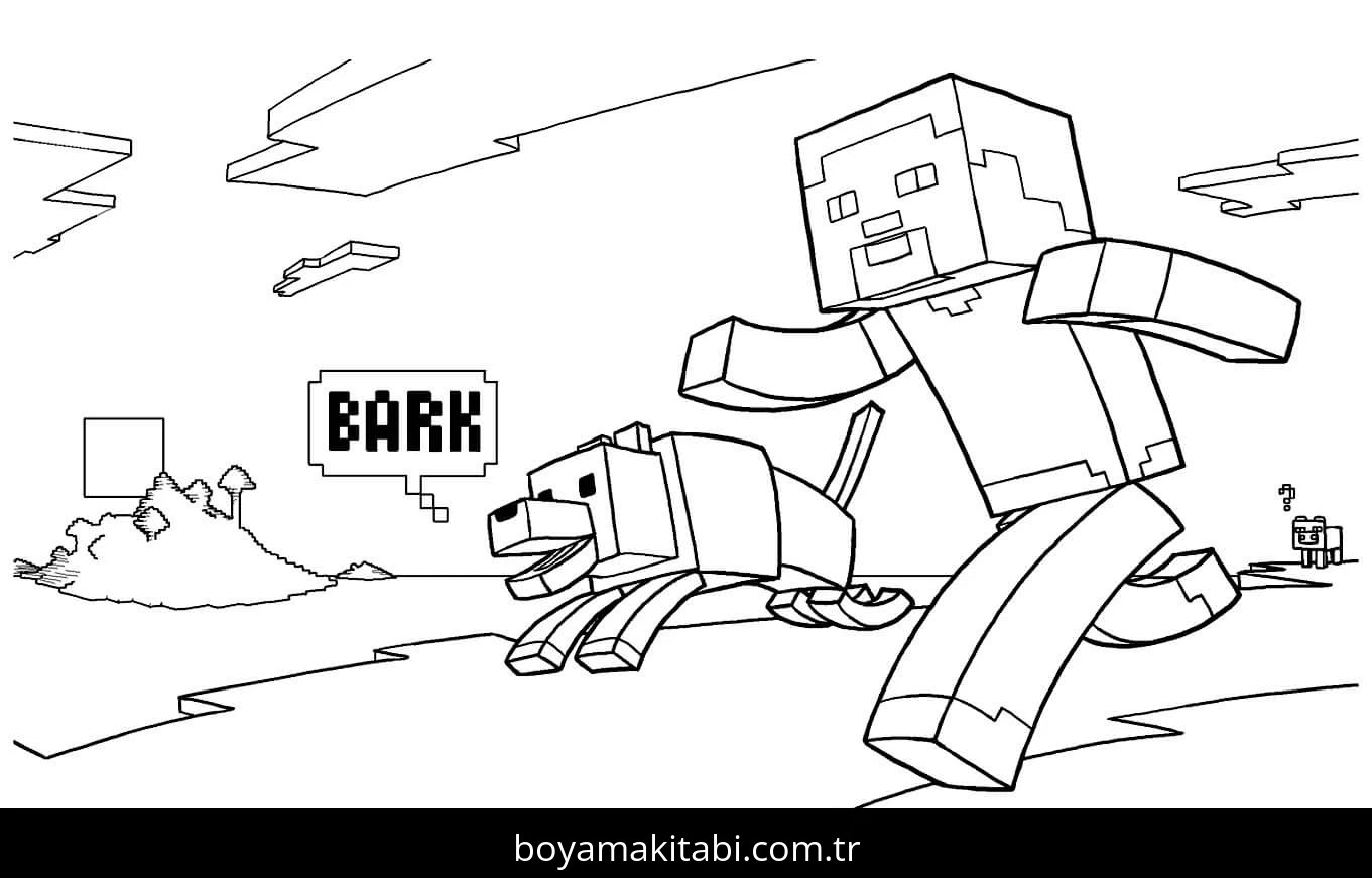 Minecraft boyama sayfası #253 – renk bilgisini öğretir, günlük etkinlik önerisi
