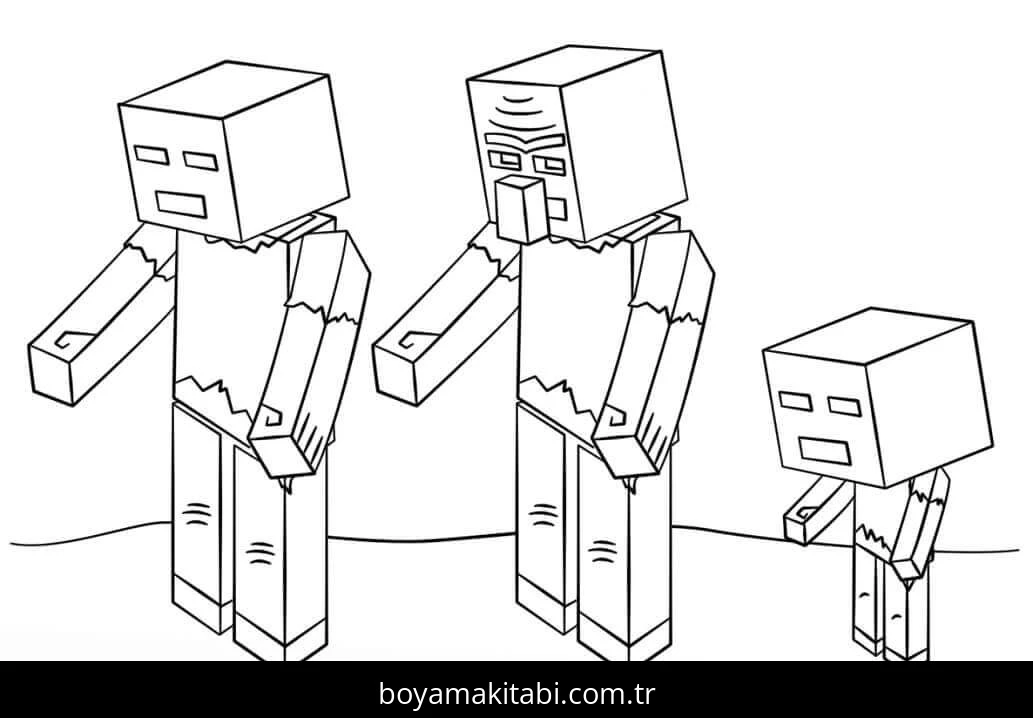 Minecraft boyama sayfası #254 – sabır ve özgüven kazandırır, yaratıcı sanat çalışması