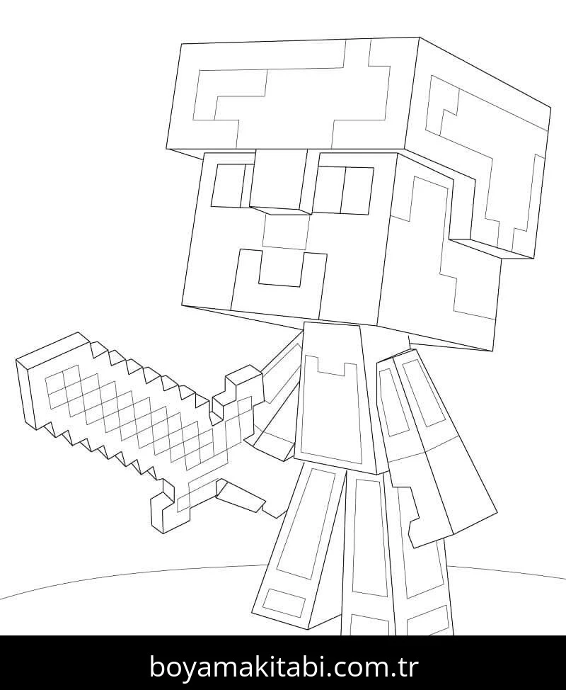 Minecraft boyama sayfası #255 – ekran süresine alternatif, çocuklarla kaliteli zaman
