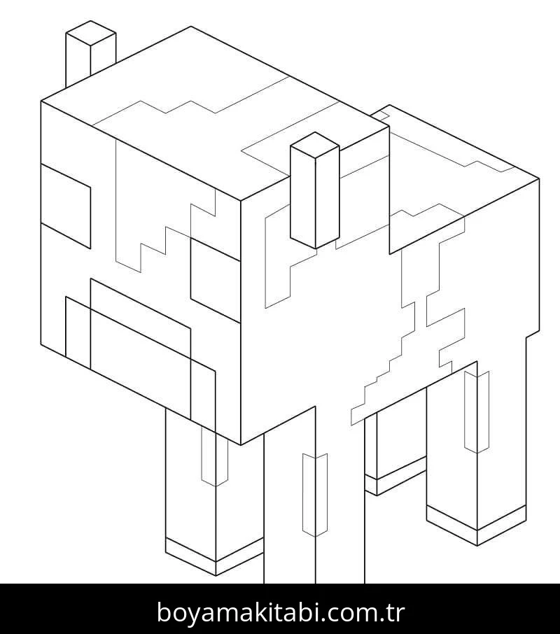 Minecraft boyama sayfası #265 – PDF indir, sevimli karakter