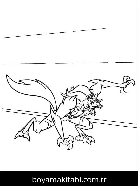 Ben 10 boyama sayfası – çocuk aktivitesi, PDF indir