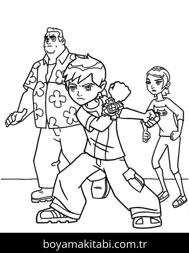 Ben 10 boyama sayfası – boyama etkinliği, çocuk aktivitesi