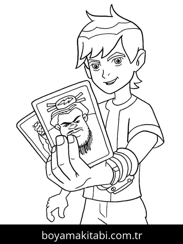 Ben 10 boyama sayfası – boyama çalışması, yaratıcılığı geliştirir