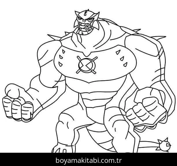 Ben 10 boyama sayfası – çocuklar için, çizgi film temalı