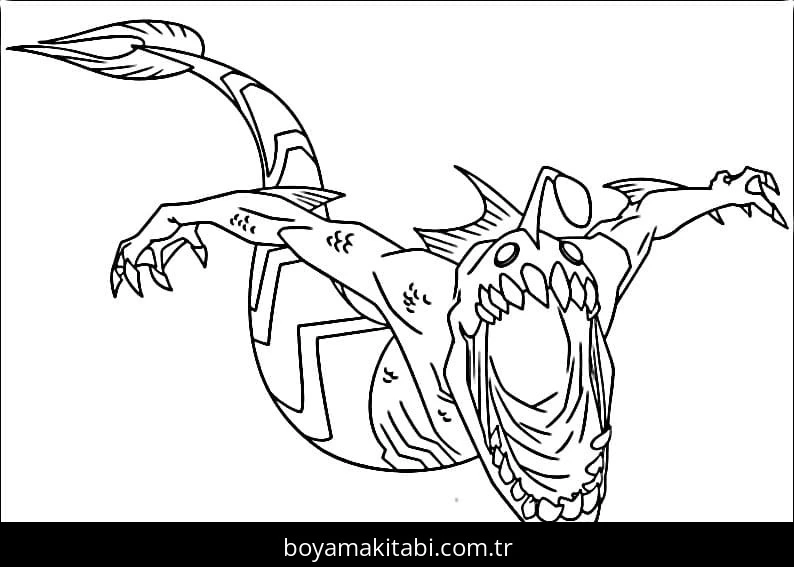 Ben 10 boyama sayfası – eğitici aktivite, yaratıcılık